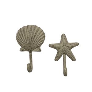 Shell Wall Hooks (Set of 2)